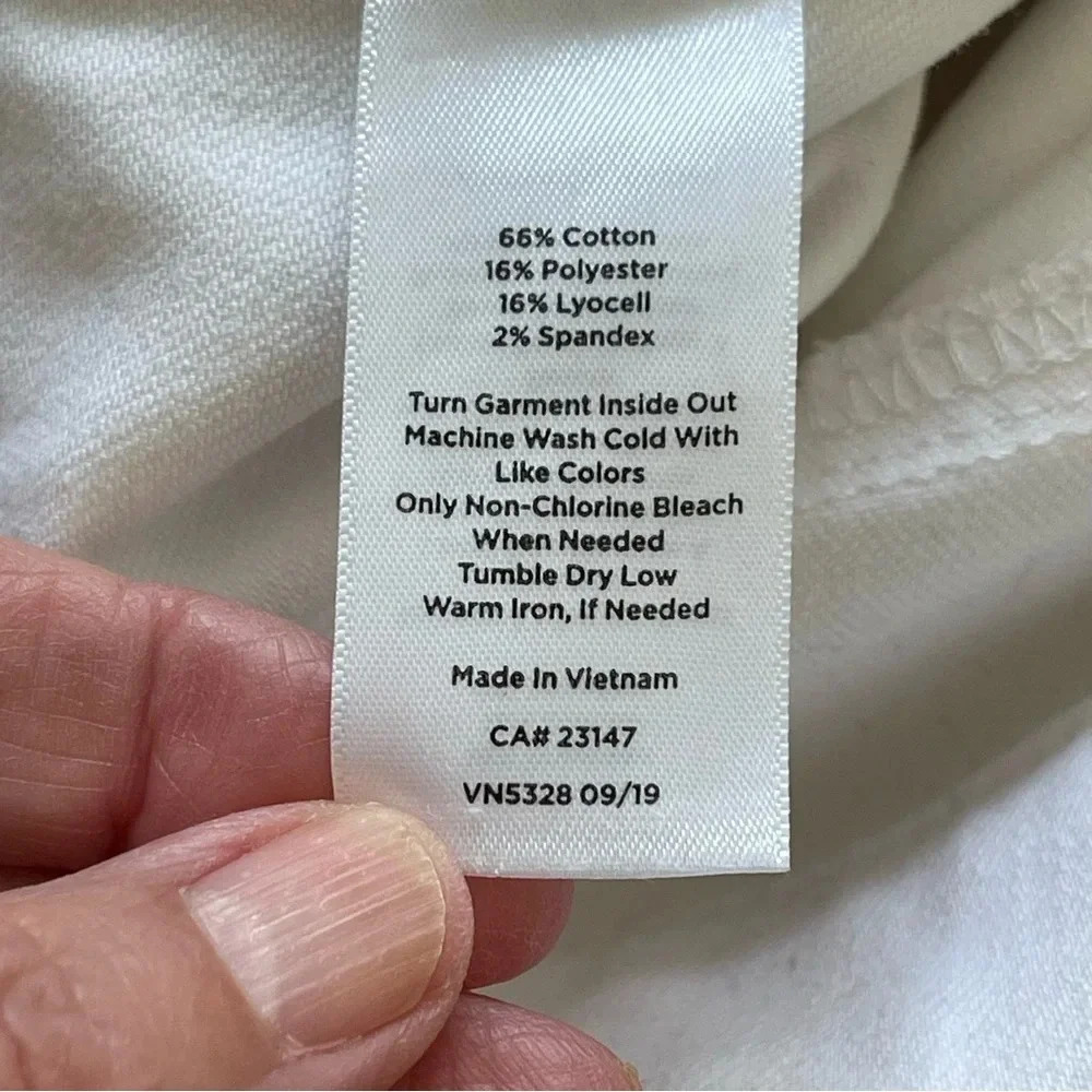 Talbots High Rise Flare Jeans - White summer denim work wear Size 10 - Picture 9 of 11